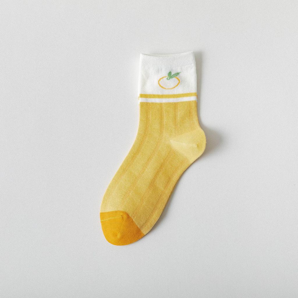 Spring And Autumn Socks Fashion Trend Dongdaemun Fruit Socks Medium Tube Socks Cotton Socks Personalized Student Socks