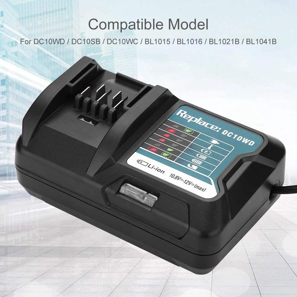 DC10WD Lithium Battery Charger For Makita 10.8V 12V DC10WD BL1016 BL1021B BL1041B FD05 Lithium Battery Replacement Charger