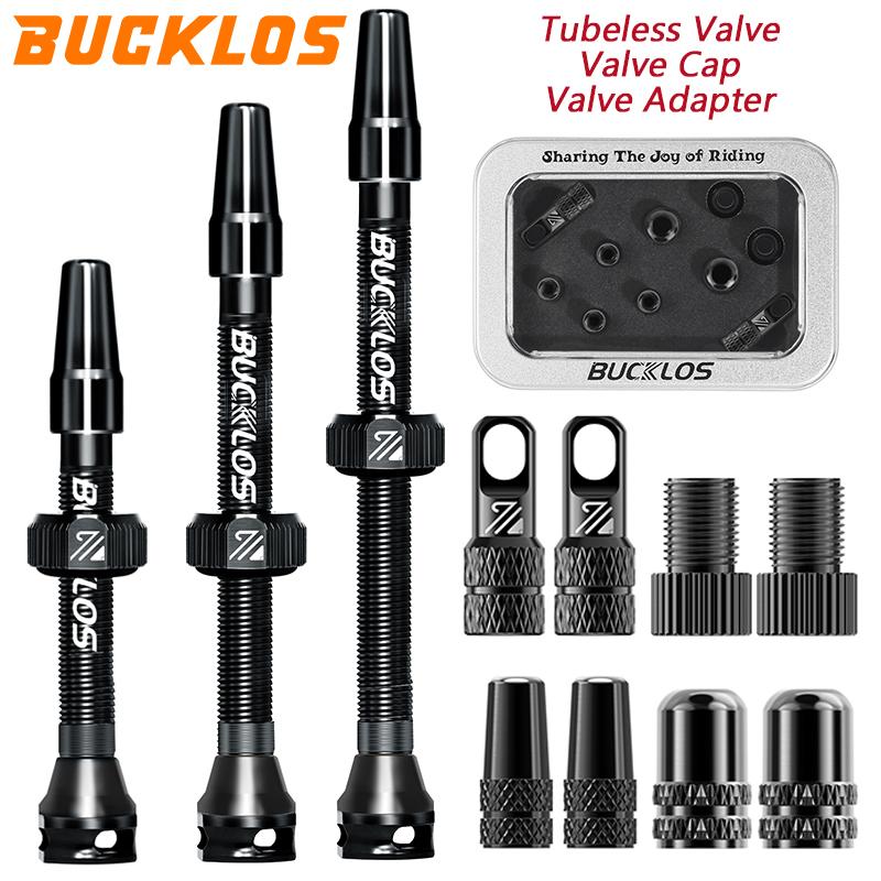 BUCKLOS Bicycle Tubeless Valve 40/44/55/60/80/100MM Bike Valve Cap Bicycle Valves Adapter F/V To A/V Road Bike Presta Valves2