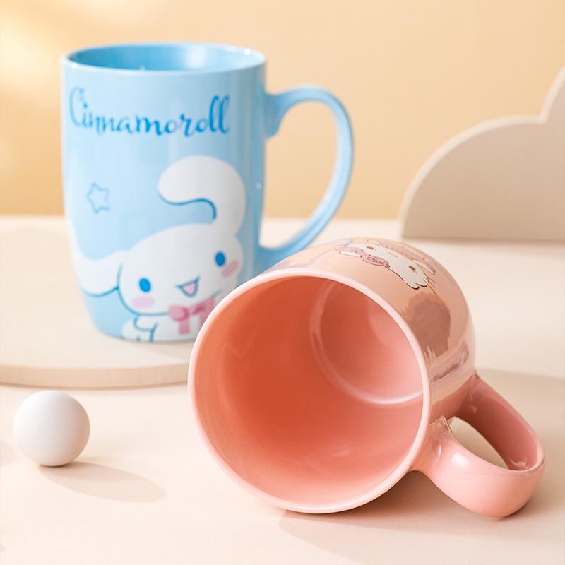 Sanrio Ceramic Mug with Handle - Cute Coffee and Milk Cup for Couples
