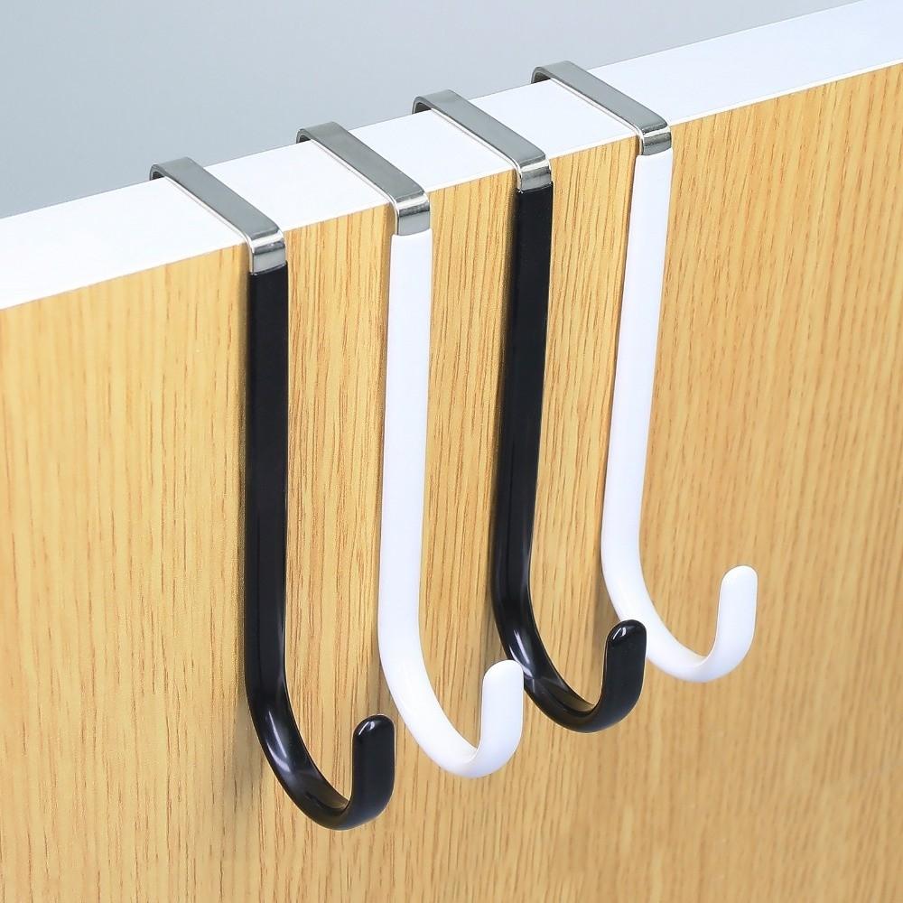 2pcs Metal Towel Hanging Rack Plastic Coating Shower Hanger New Coat Hanger  for Closet Organizer