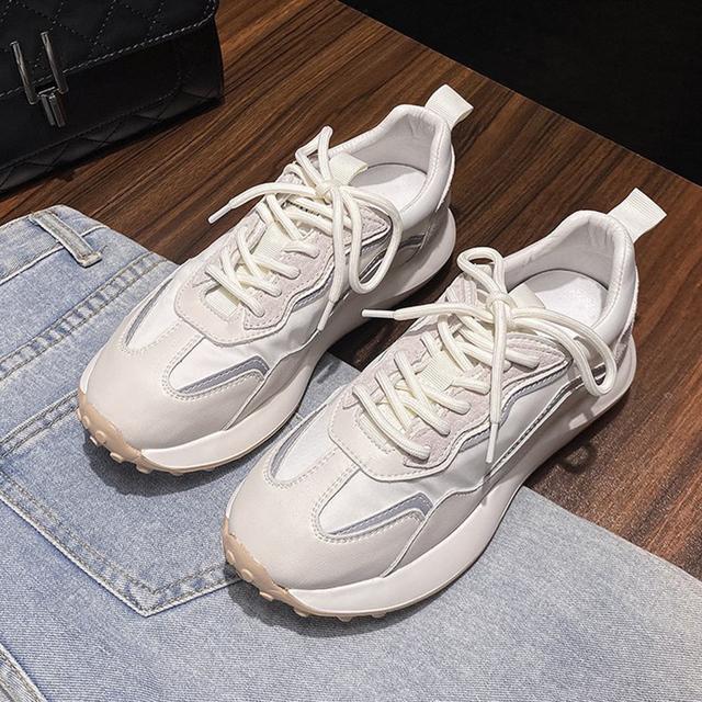 

Женские кроссовки, новые дышащие сетчатые вафельные туфли с небольшой талией, обувь Форрест Гамп, обувь для папы, повседневная спортивная обувь для фитнеса и бега 40