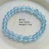 Natürlicher Blauer Topas Klare Runde Perlen Trendiges Unisex Armband Schmuck Party Geschenk 7mm 8mm AAAAAA
