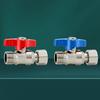 Full Copper Water Heater Union Ball Valve, Male/Female Thread, 6 to 4 Points Large Flow for Wall-Hung Boiler