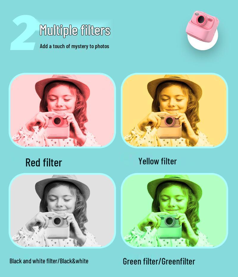 Instant Print Kids' Mini Digital Camera with Video Recording