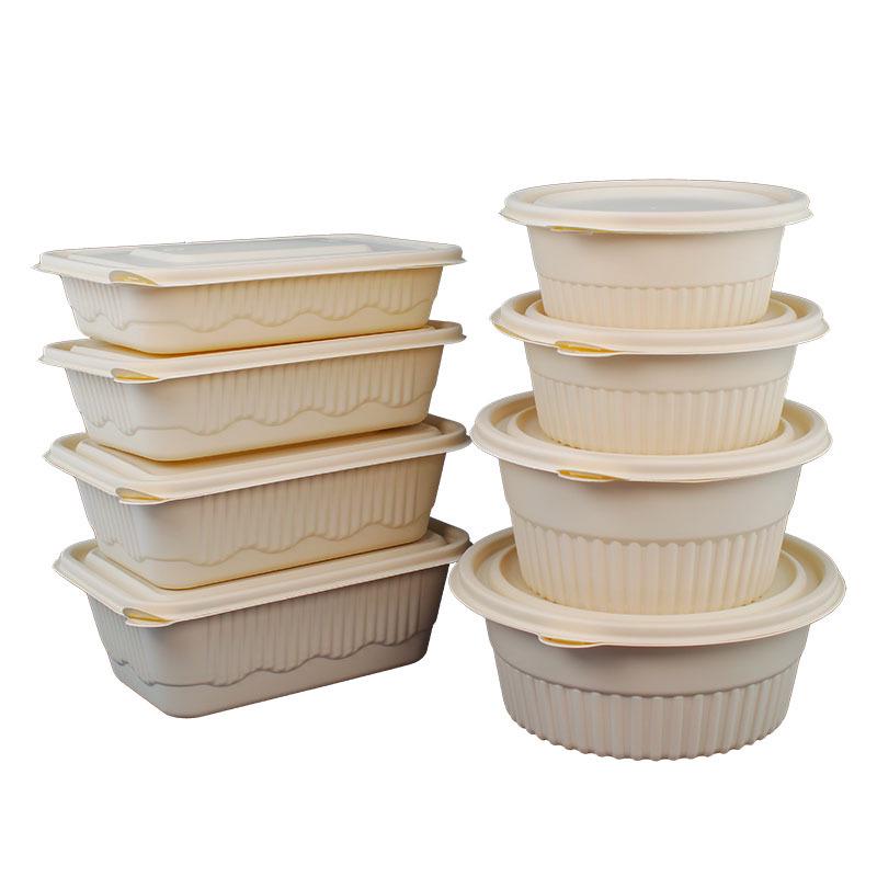 Eco-friendly Corn Starch Lunch and Soup Containers with Lids