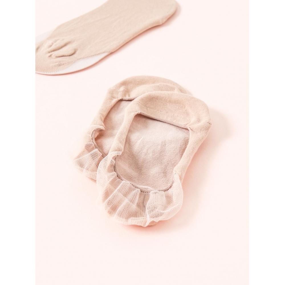 Daiso Meia Falsa Transparente Feminina Cor da Pele