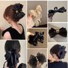 Large Bowknot Hair Claws Clip Shark Claw Hair Clips Solid Bow Hairpin Barrettes For Ponytail Women Hair Accessories Headband