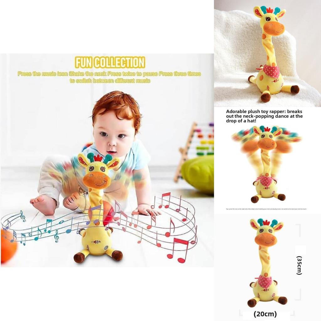 Singing Giraffe Plush Toy With Talking Motion For Kids Gift