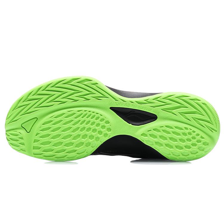 Li Ning Combat Low Abrasion Resistant Slip Resistant Low top Performance Basketball Shoes Men's Black Green ABPR027-1