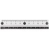 RF Easy-to-Read Black and White Ruler, 10cm, White, APJ128W