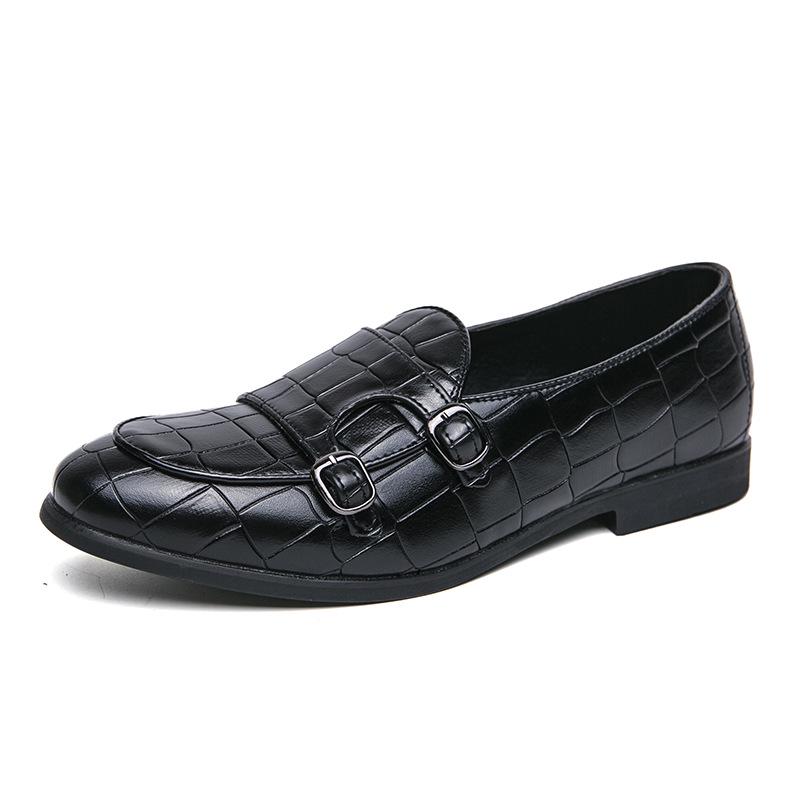 Men s Large Size Casual Leather Slip-On Loafers: Cross-Border Driving Shoes 36