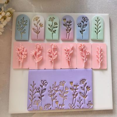 7pcs Soft Pottery Earrings Mold Set High-precision Leaf Cutting Mold Manual Diy for Soft Pottery Earrings Making