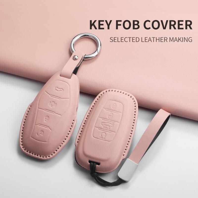 Fashion For Car Key Case Cover FAW Hongqi E-HS9 High-end H5 H9 Hs5 Eqm5 Hs7 Hs5 Hq9 Car Keyring Luxury Leather Auto Accessories