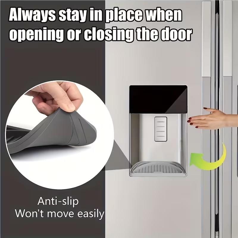 Silicone Refrigerator Drip Catcher Tray Water Dispenser Drip Tray Ice Protector Pan With Raised Ridge Fridge Spill Prevention