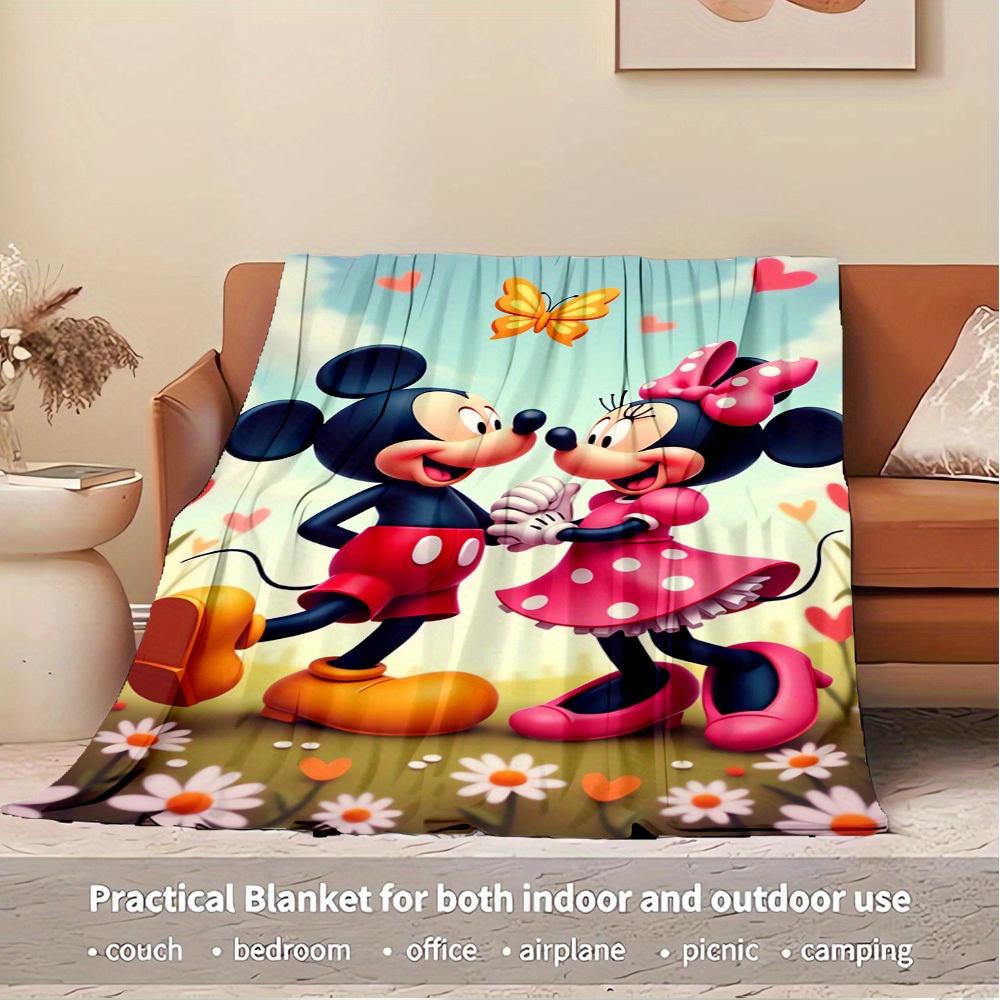 1pc Flannel Disney Mickey Mouse Riding Dolphin Bedding Throw Blanket Sofa Cover Gift Home