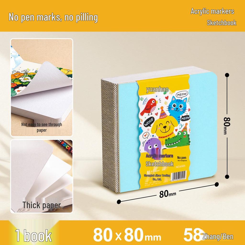 Mini Portable Sketchbook: Compact Journal for Travel, Stamping, Painting, and Doodling
