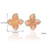Elegante Blumenstecker für Damen, Trendiger Emaille-Blumenschmuck,Minimalistische Blütenblatt-Ohrstecker in Goldton,Hochzeitsparty Tägliches Tragen