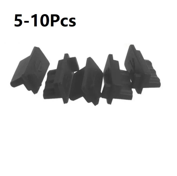 5-10ks USB prachová zátka Kryt nabíjecího portu Čepice Samice Jack Rozhraní Univerzální silikonový chránič Tablet PC Notebook Laptop