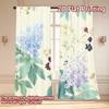 Set Of 2 Flat Printing Curtains Without Rod Floral Watercolor Design Women Is Day Festival Creative Fabric Curtain Polyester