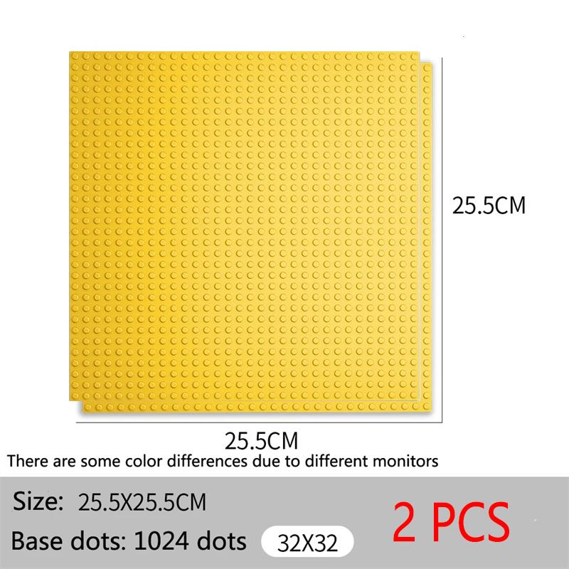 2PCS Classic Baseplates 32x32 16x32 Dots Base Plate MOC Blocks Plastic Building Bricks Assembly Compatible Brand City Friends