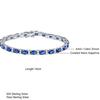 925 Sterling Silver  Sapphire Bracelet for Women Elegant Shine Gem Solid  Bangle High Quality Wedding  Party Jewelry Gifts