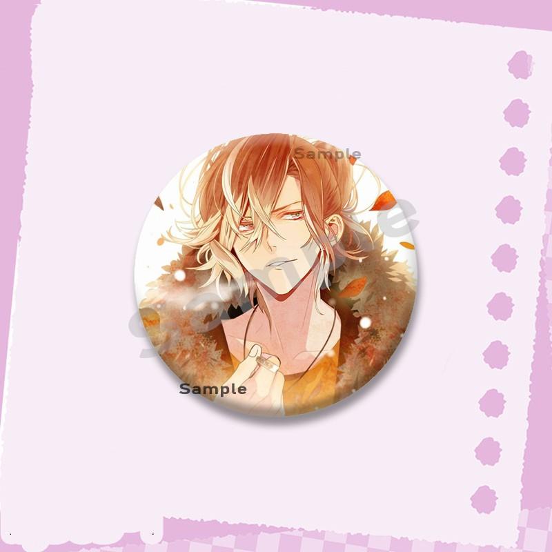 Hot Game Series Diabolik Lovers Soft Button Pins Cartoon Round Brooch on Backpack Ayato Kanato Laito Jewelry Badge Friend Gifts