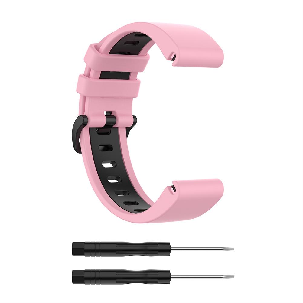 Replacement Straps Compatible for Garmin Fenix 7S 6S 6S Pro 5S 5S Pro Dual Color Watch Silicone Strap with Tool