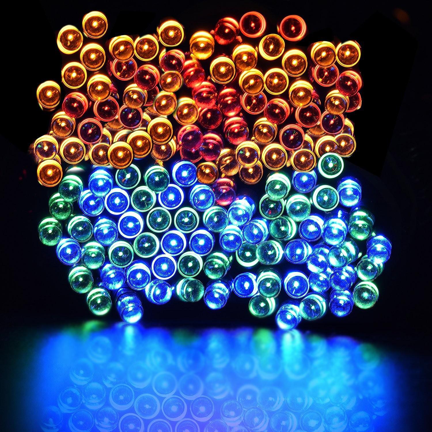Solar Bubble Ball LED String Lights - Waterproof Outdoor & Garden Decor Star-like Bare Light String