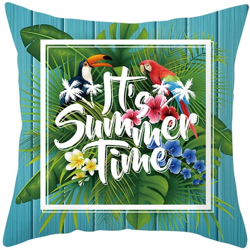 Sommer Nordisch Wurfkissen Kissenbezug für Sofa Hohe Qualität Pfirsichhaut Tropischer Stil Kissenbezug Heimdekor Dekorativ Hogar