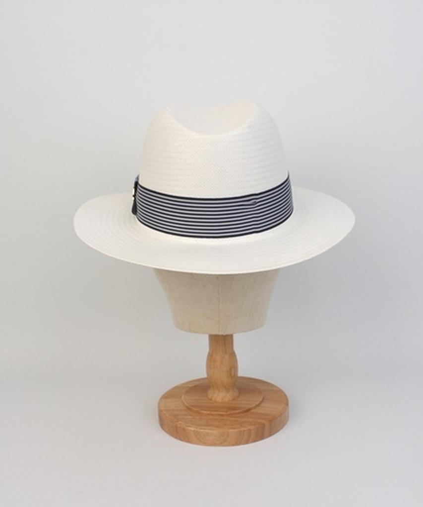 Yunibeosyeolkemiseuteuli Stripe Line Basic White Fedora Summer Fedora