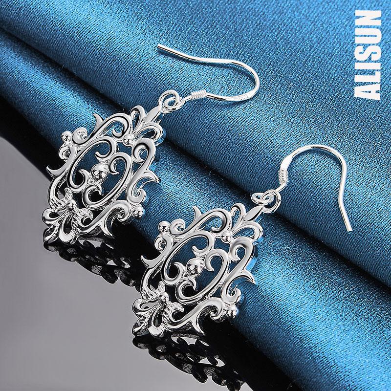 925 Sterling Silber Geometrische Piercing Ohrringe Modischer Hochzeitsschmuck