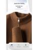 470g Men's Old Money Style Wool Zipper Cardigan Sweater - Thick Warm Knitwear