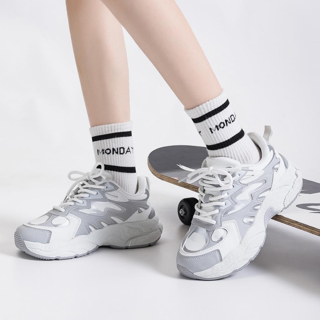 New women's shoes sports shoes women's autumn versatile casual shoes black shoes platform running shoes women