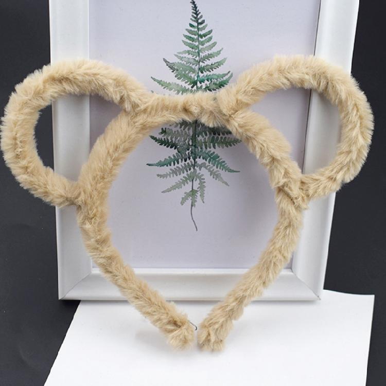 Bear Ear Shape Hair Hoop Bear Ear Plush Headband for Women Halloween Party Cosplay Adding a Funny Touch