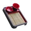 Soba Noodle Plate With Drain Mat Appetizer Tray Melamine Food Plate Sashimi Platter for Apartment Home Kitchen