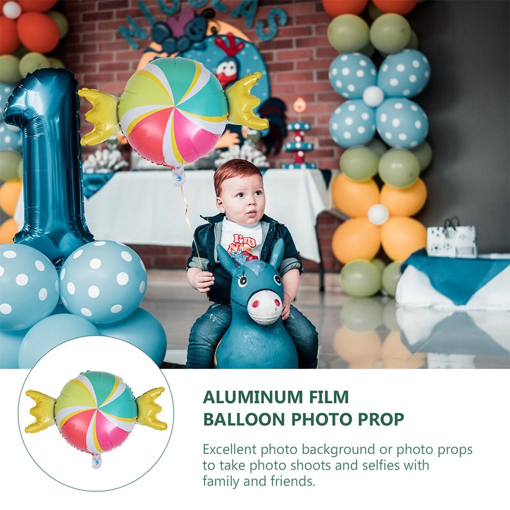 5 Pcs Halloween Balloon Child Number Balloons Ice Cream Donut Aluminum Film Photo Prop