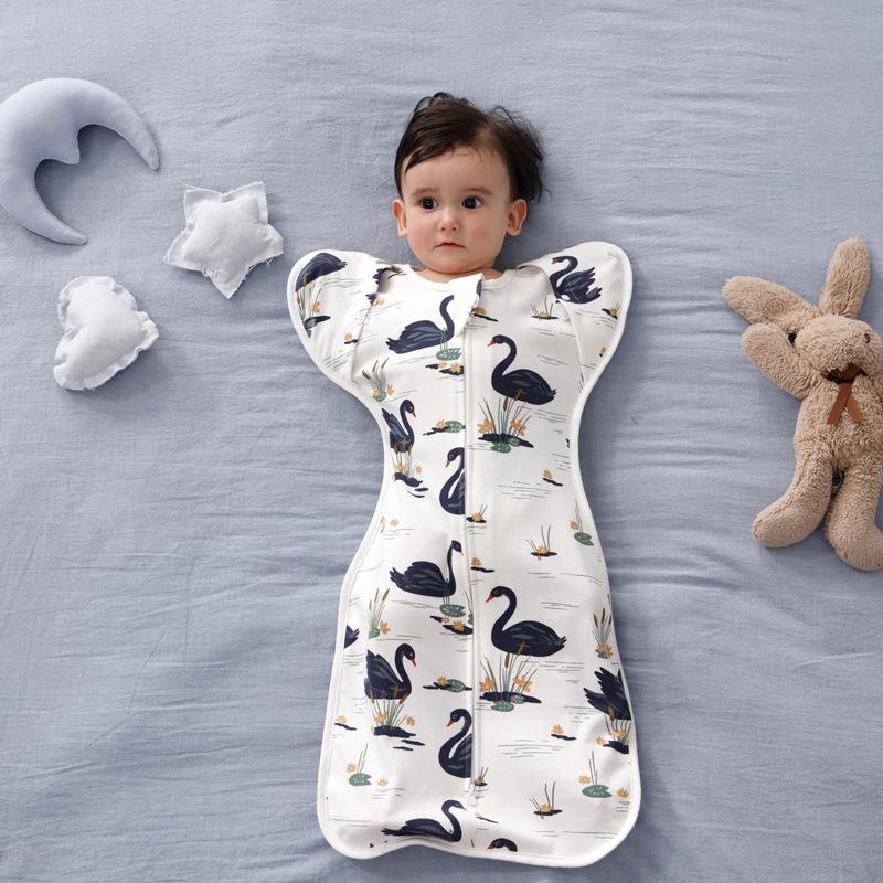 Newborn Anti-Startle Swaddle Sleeping Bag with Stretch Sleeves