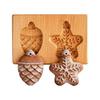 Cookie Molds for Baking Wooden Cookie Cutter 3D Pine Cone Snowflake Cookies Moulds Press Cake Embossing Bakery Gadgets
