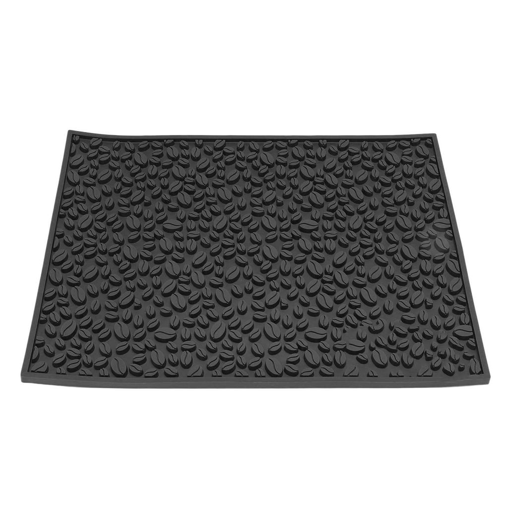 Antypoślizgowa Podkładka pod Kubek Wzór Ziarna Kawy Podkładka PVC na Biurko Bar Kontuar do Odcedzania Filtrowania Czarna