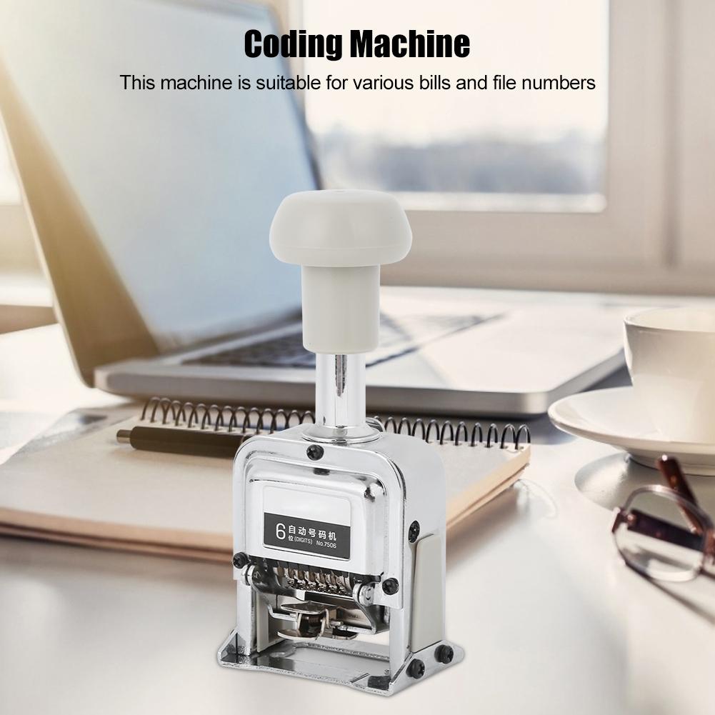 Automatic Numbering Machine 7506 6 Digit Number Coding Page Digital Stamping Machine