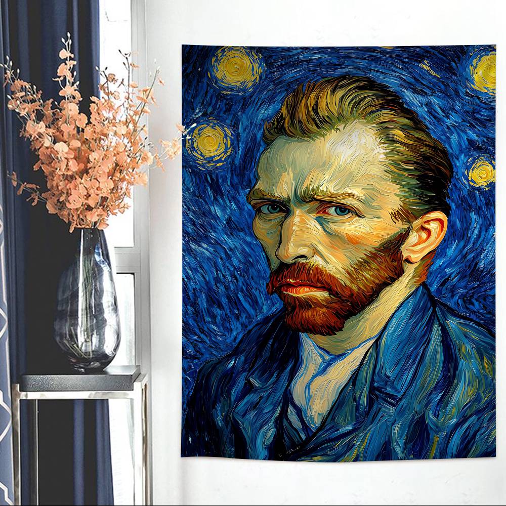 Post Impressionist Painters V-Van Gogh Printed Large Wall Tapestry Indian Buddha Wall Decoration Bohemian Hippie Wall Art Decor