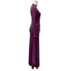 Elegant European Slim Fit Bodycon Dress - Autumn/Winter Collection, Solid Color, Pleated, Flowy, Belted Design
