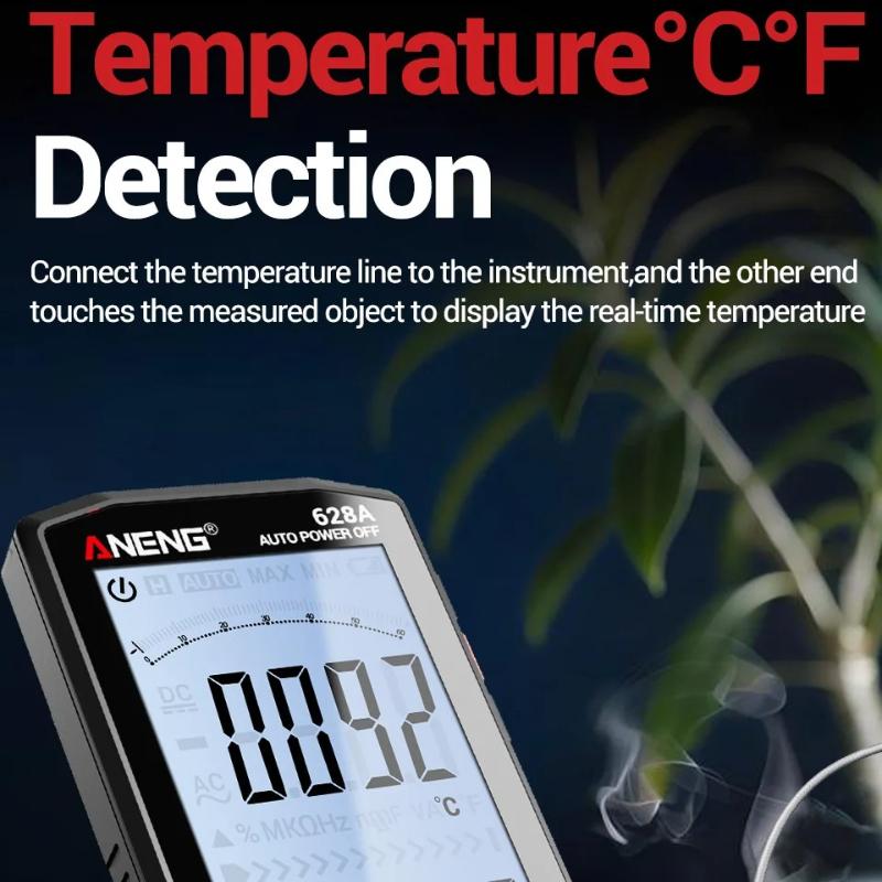 ANENG 628A Digital Multimeter Rechargeable Professional 6000 Counts AC/DC Voltage Current Ammeter Capacitor Detector Electrician Tools Digital Display