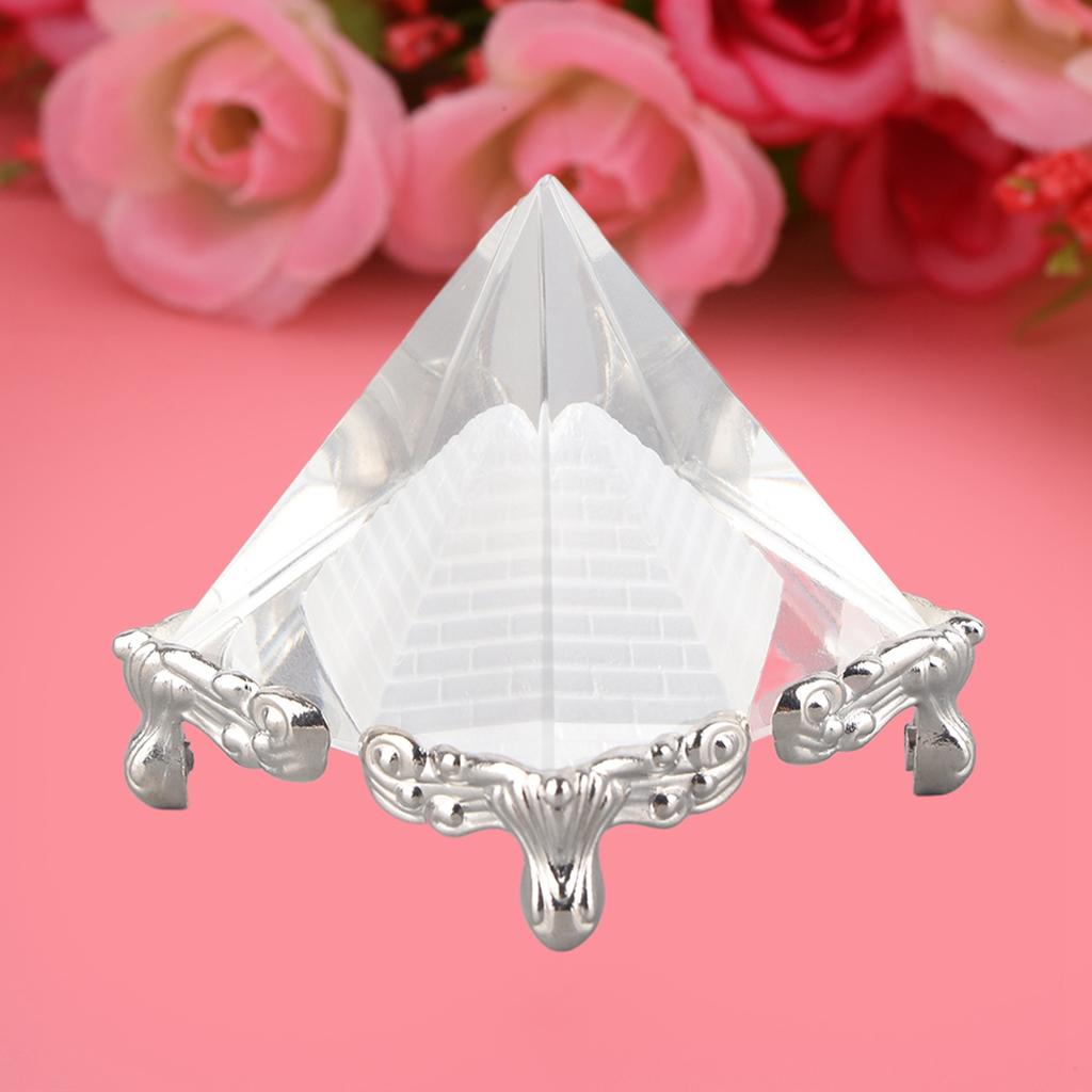 Creative Crystal Pyramid Quartz Stone Carving Figurine Home Decoration