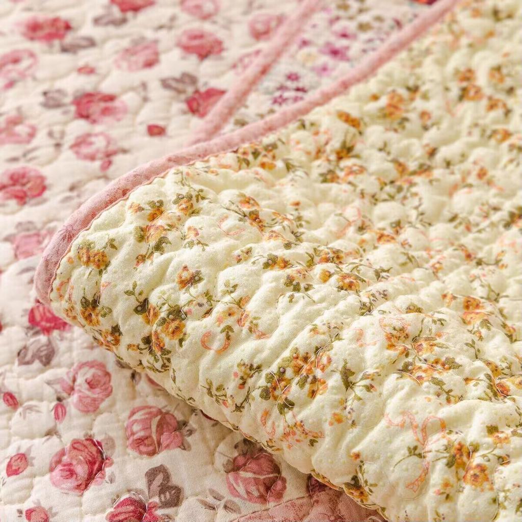 1/2/3/4 Seater Cotton Quilted Patchwork Floral Sofa Cushion Pad Non-slip Sectional Sofa Covers Anti-scratched Seat Protector