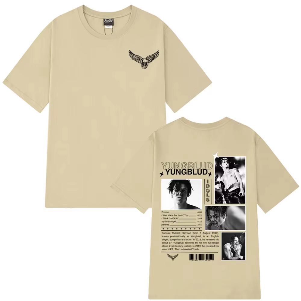 Summer Hot Saleyungblud Idols The World Tour 2026 Tshirts Unisex Unisex Hiphop Punk Tshirts Shortsleeved Loose Casual Clothing
