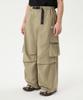TRILLION Utility Belt Multi Knee Tuck Cargo Wide Pants_Beige