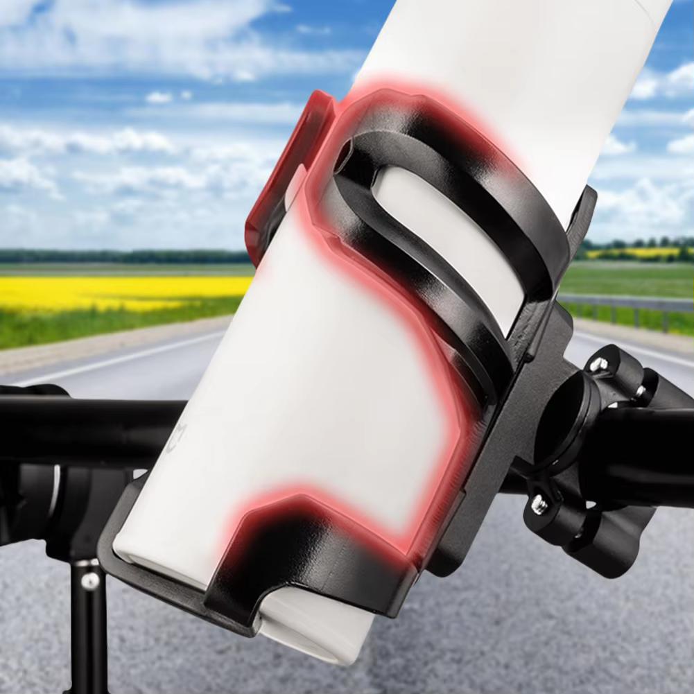 Black Motorcycle Drinking Cup Holder Motorcycle Stand Mount Riding Mirror Handlebar Water Bottle Cup Holder Cycling Accessories