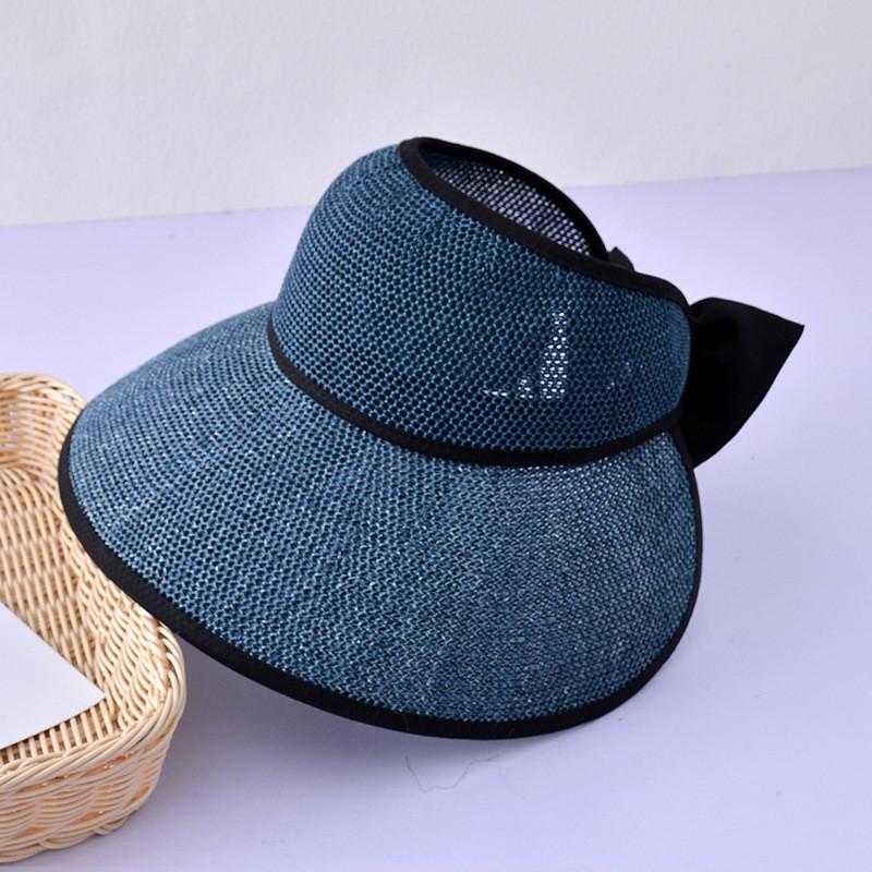 Summer Straw Wide Brim Sun Hat With Breathable Design For Women Outdoor Sunshade